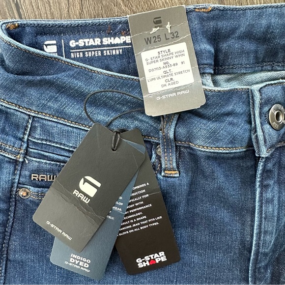 G-Star Raw Shape Super Skinny Jeans Women’s 25x32 NWT - Picture 5 of 7